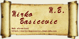 Mirko Bašičević vizit kartica